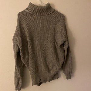 Oversized Grey Turtleneck Sweater